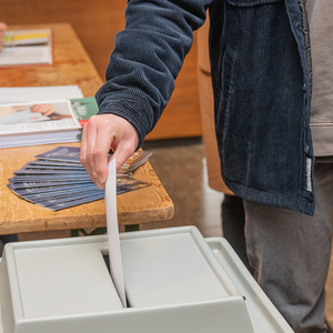 Wahllokal in der Kirche